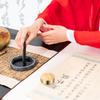 4/5/6cm Chinese Calligraphy Paperweight Round Shape Solid Brass Paper Weight Pressing Prop For Chinese Painting Art Supplies