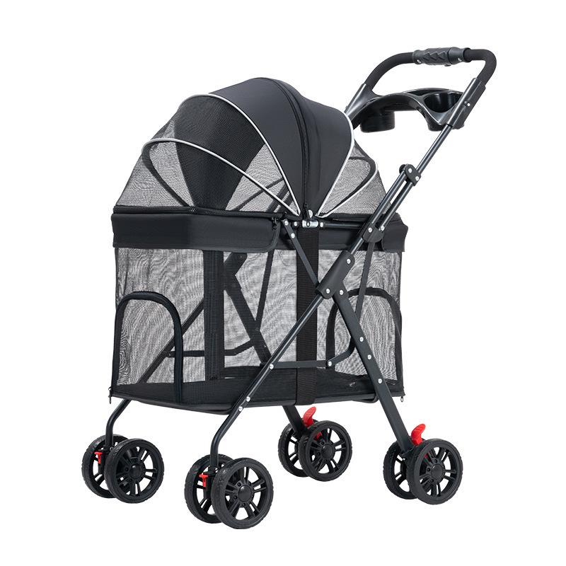 Medium & Large Pet Stroller for Dogs & Cats - Lightweight, Foldable, Ideal for Outings