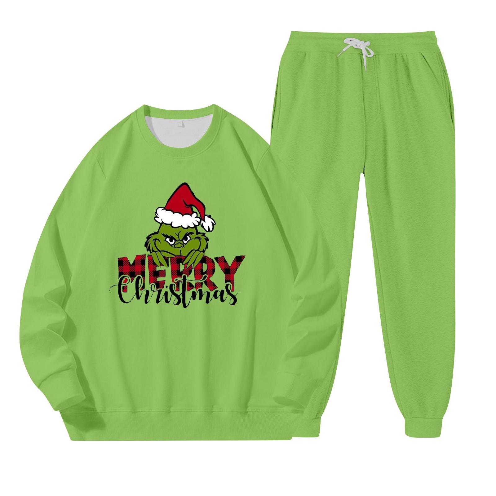 

Женский повседневный модный пуловер с круглым вырезом, свободными рукавами с принтом и свитером с круглым вырезом, комплект из двух предметов XL чёрный