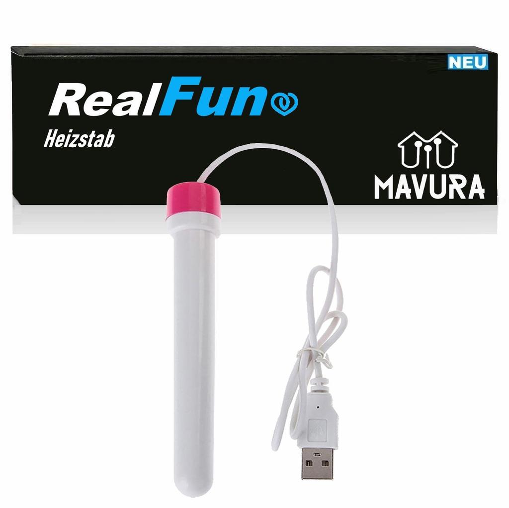 RealFun Masturbator Heating Rod Sex Doll Torso USB Pocket Pussy Sex Toy 46°