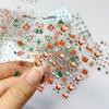 30-150pcs wholesales Santa Claus Pattern Nail Art Stickers Cartoon Santa Claus 3D Nail Stickers for Party Nail Art Supplies