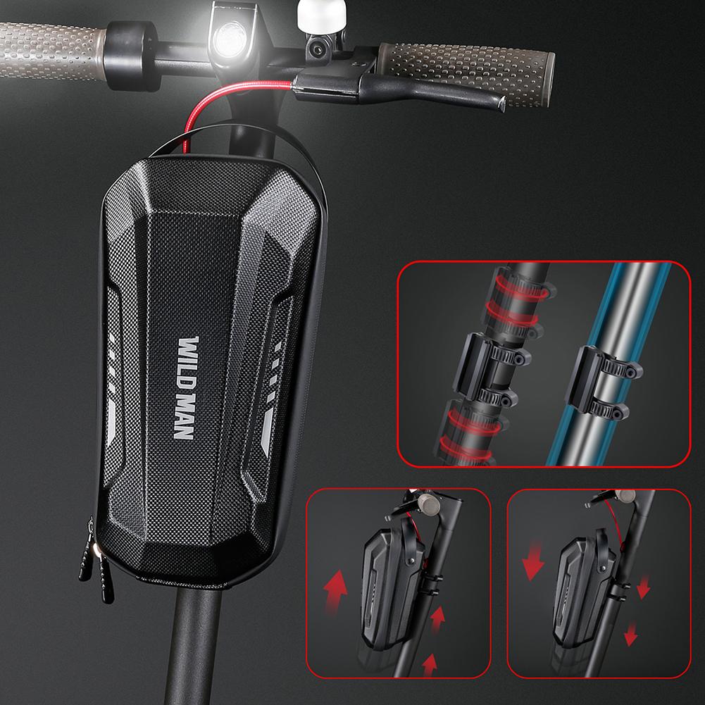 Electric Scooter Bag 2L/3L Electric Scooter Storage Bag Portable Hard Shell Large Capacity Night Reflective for M365 PRO 2