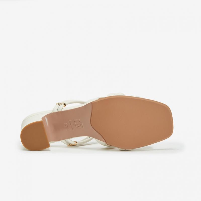 Portfolio Portfolio By ESquire Women S SheepSkin Soft Padded twiSted Two Way SandalS Ivory