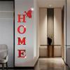 1 Set Acrylic 3D Family Slogan Self-Adhesive Wall Sticker DIY Mirror Home Decor HOME Removable English Alphabet