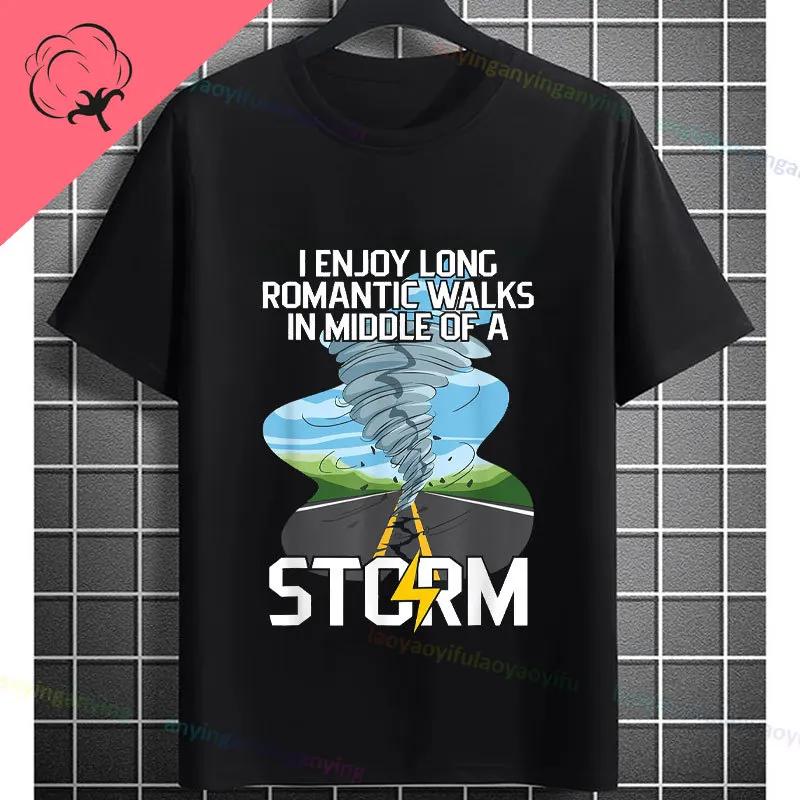 Cacciatore di tempeste Cacciatore di tornado Meteorologo Grafica divertente Maglietta Girocollo Manica corta Cotone Perfetta Per Tutte le Stagioni