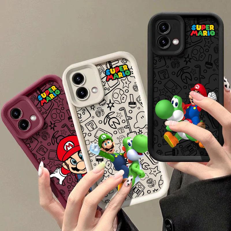 Super-Bros Phone Case for Marios Motorola Moto Edge 40NEO 50 Pro 60 Fusion G05 G14 G15 G24 G32 G35 G52 G53 G60 G75 G84 G85 Cover
