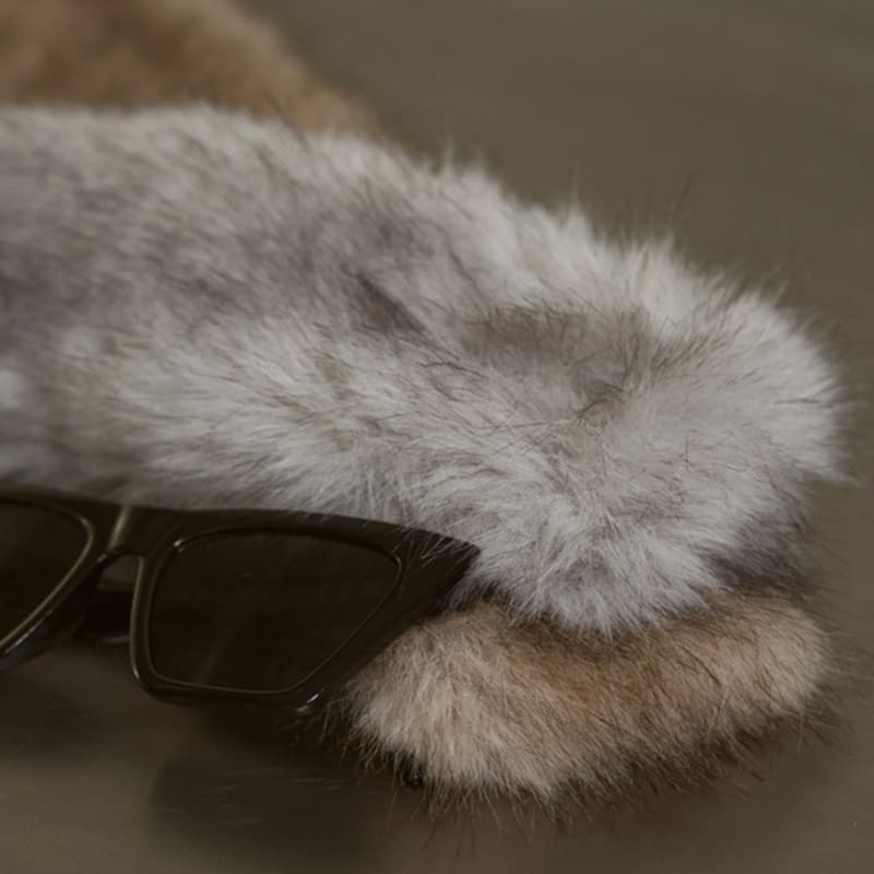 SIGREAT FAUX FUR NECK WARMER_ BEIGE