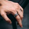 Adjustable Open Ring Men Women Vintage Wave Design Geometric Plated Copper Statement