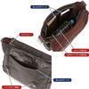 Doubles Crossbody Genuine Leather Shoulder A4 Black Men's Bag, Size, VWE-1926,