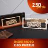 Ugears Indie Moto Wooden 3D 3D Easy Beginner Assembly No Glue 42 Estimated Assembly 30 Minutes 2.5D Puzzle, Puzzle, Puzzle, Puzzle, Kit, Vehicle,