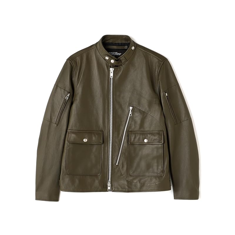 

[Avirex] LEATHER MILITARY RIDERS JACKET leather military riders jacket men s 2XL 310 olive 783-5150010