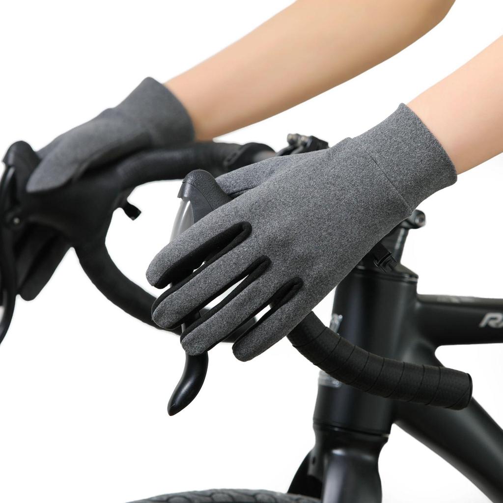 Unisex Velvet Touchscreen Ski & Cycling Liner Gloves: Warm, Cold-Weather Protection for Autumn and Winter