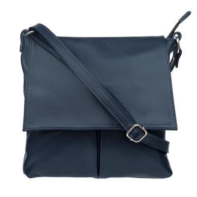 Crossbody Shoulder Bag Women's Bag Vera Pelle Viaggia Navy Blue