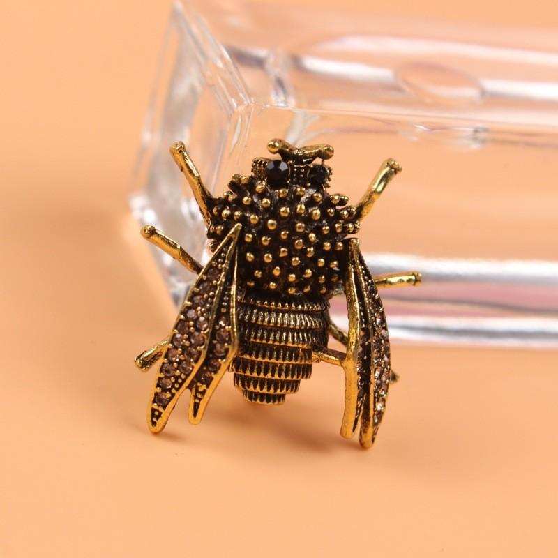 Spilla a Spilla Animale Insetto per Donna in Lega Placcata Oro Accessorio Vintage Elegante