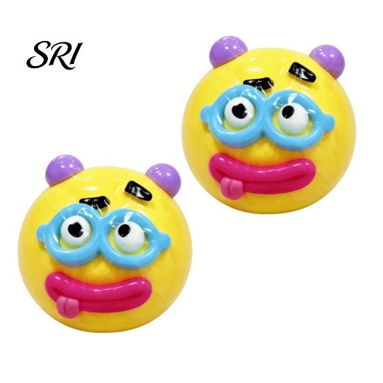 Cartoon Expression Squeeze Toy 2Pcs Dog Face Stress Relief Fidget Anti-stress Slow Rising Home Office Worker Anxiety Reduction Ball Decompression