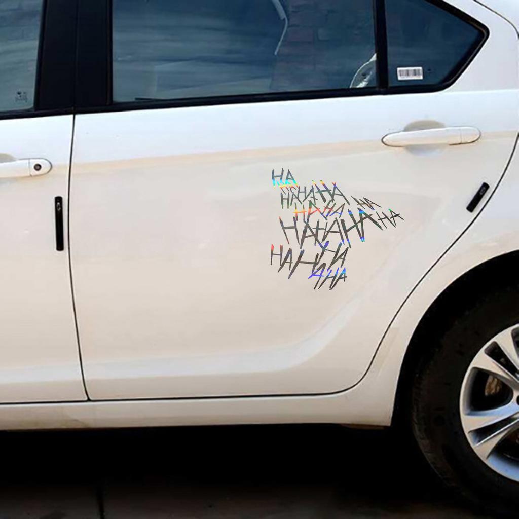 HAHAHA Helmet Sticker Waterproof Text Helmet Decal Funny Notebook Stickers Waterproof Phone Stickers Joker Hahaha Decals For