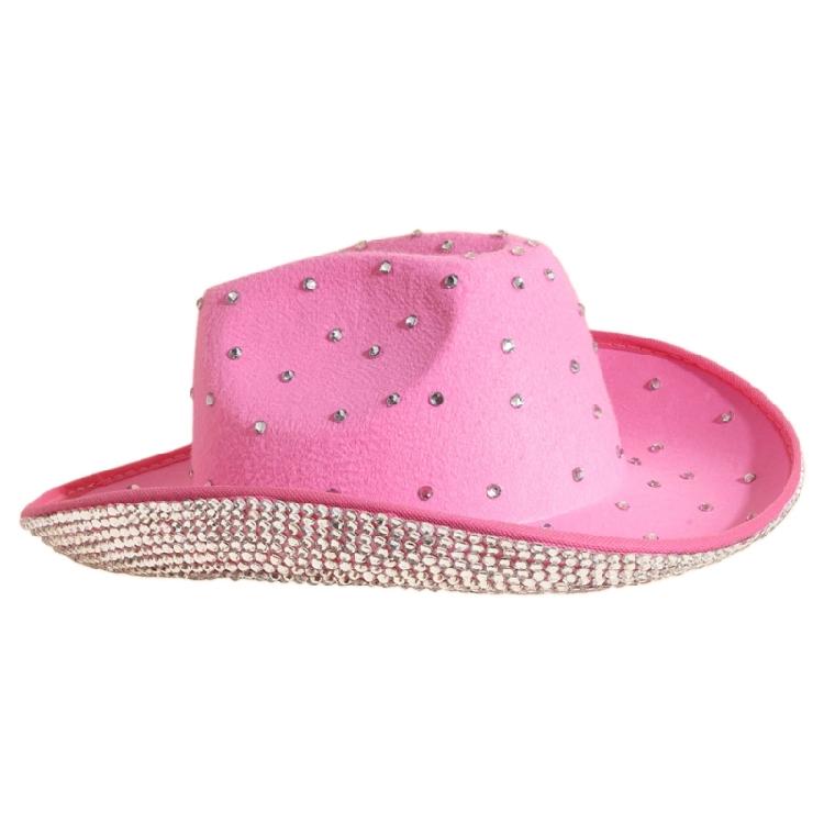 Cowgirl Hat Sparkly Cowboy Hat Panama Hat for Parties Music Festivals