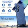 Üzleti Bőrérzetű PC Zsanérvédő tok Samsung Galaxy Z Fold 8 Ultra 7 6 5 4 3-hoz Fóliával Mágneses Vezeték nélküli Töltés Fedéllel