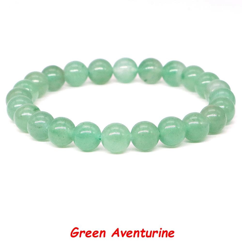 Natural Stone Bracelet Healing Crystal Amethyst Quartz Agate Round Loose Bead Elastic Stretch Bangle For Women Men Jewelry Gifts