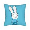 S-Simon Super Rabbit Pillow Cover  Cute Funny Pillow Case For Chair Sofa Home Decor Design Pillowcases Birthday Gift