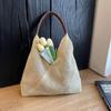 Large Capacity Weave Tote Bag Fashion Summer Beach Handbag Casual Straw Bag  Girls