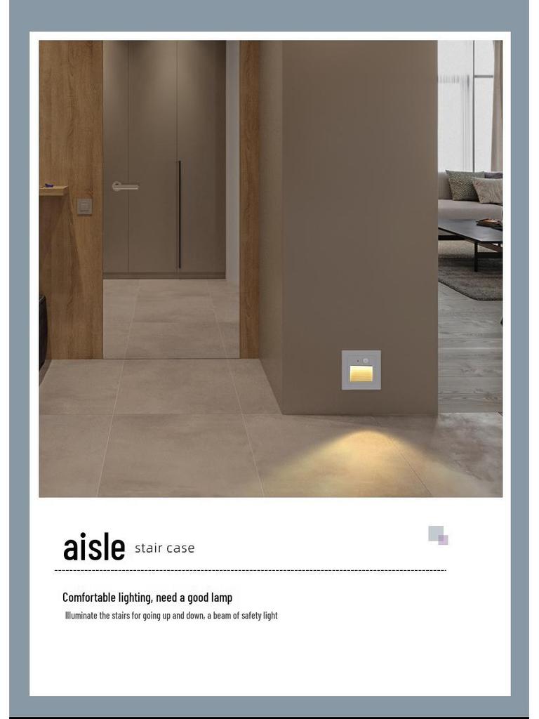 Outdoor LED Motion Sensor Step Light, Waterproof Recessed Aluminum Plinth Light