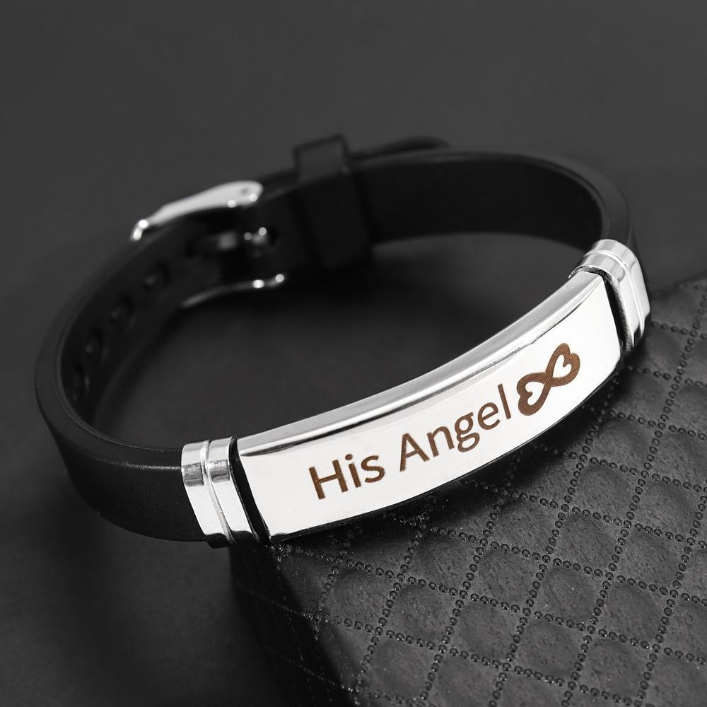 

Простой мужской и женский браслет для пары, силиконовый браслет, праздничный подарок