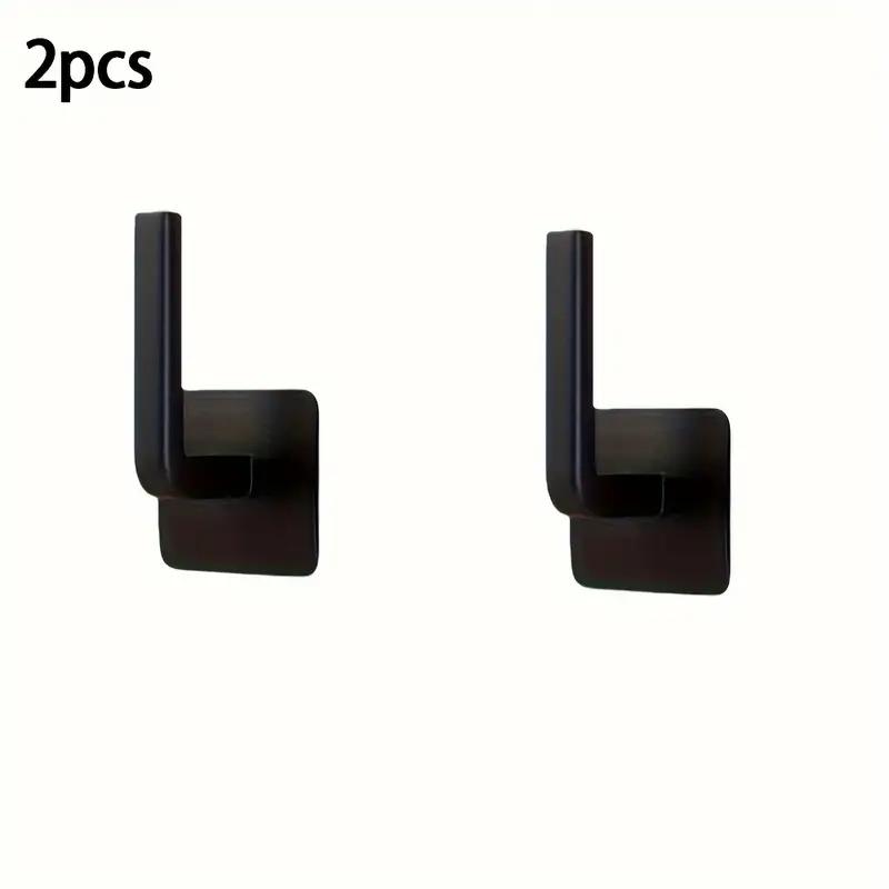 

2/4 шт. L-образная ванная комната кухня бесшовные наклейки стеллаж для хранения без дырокола держатель для туалетной бумаги полотенцесушитель крепкий клейкий крючок аксессуары 2PCS чёрный