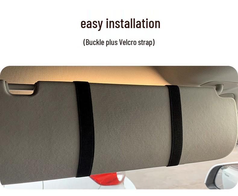 LED Light Car Sun Visor Makeup Mirror - Shatterproof HD Interior Dressing Mirror