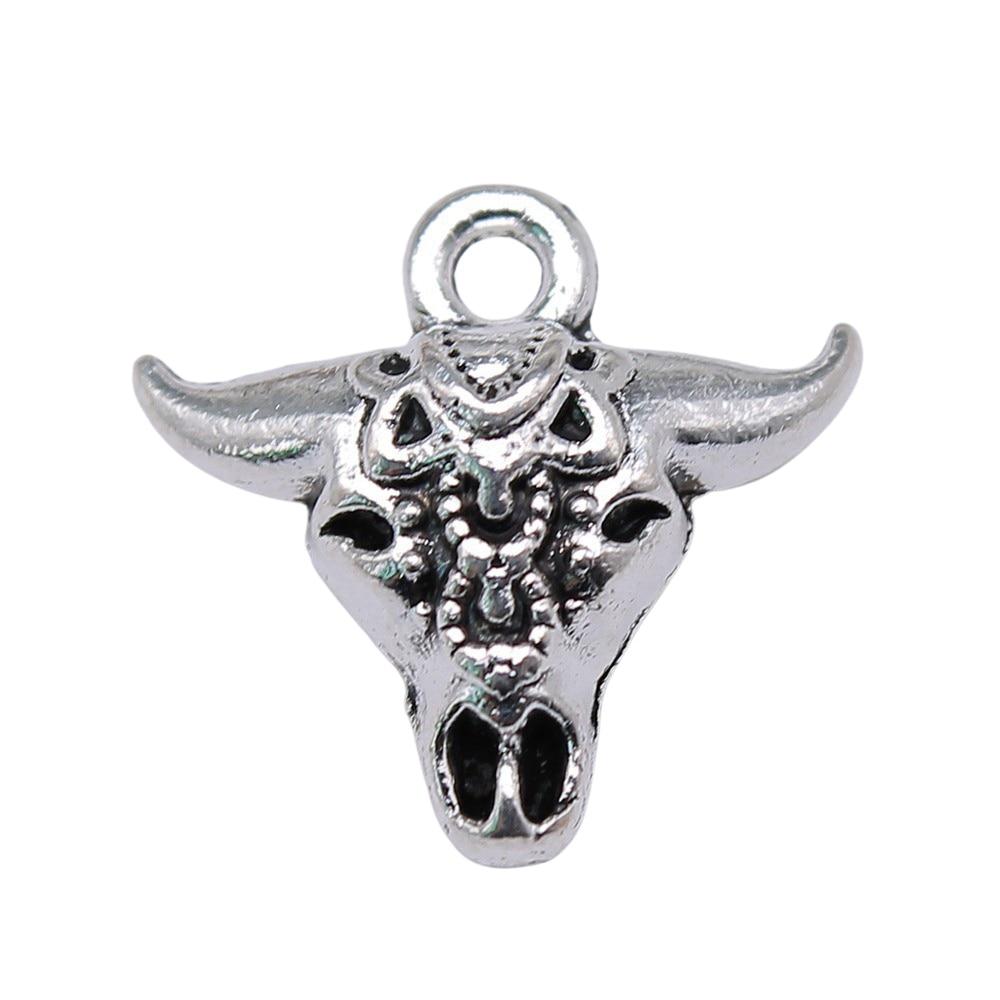 

10шт Скот Амулеты Амулеты Античное серебро Цвет Цинковый сплав 17X16X7mm