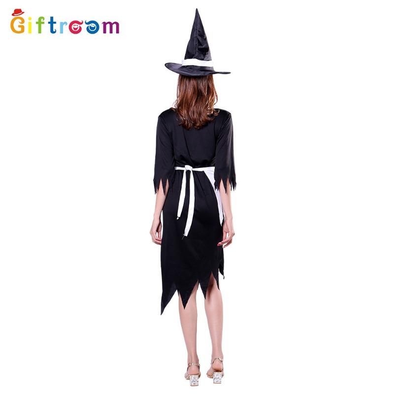 Easter Costume White and Black Dress Witch Cosplay Witch Suit Stage Costume