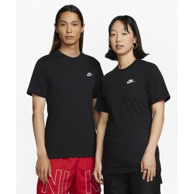 Nike SporTswear Club T shirT M   Black whiTe  Ar4999 013