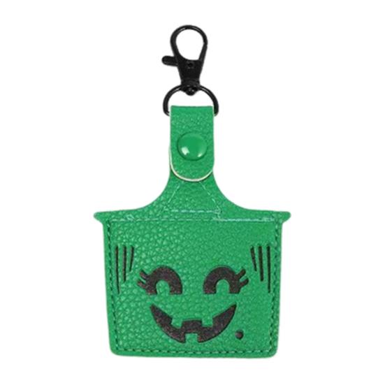 1/6Pcs Positioner Protective Sleeve for AirTag Halloween Themed Pattern Faux Leather Locator Protective Cover with Metal Ring