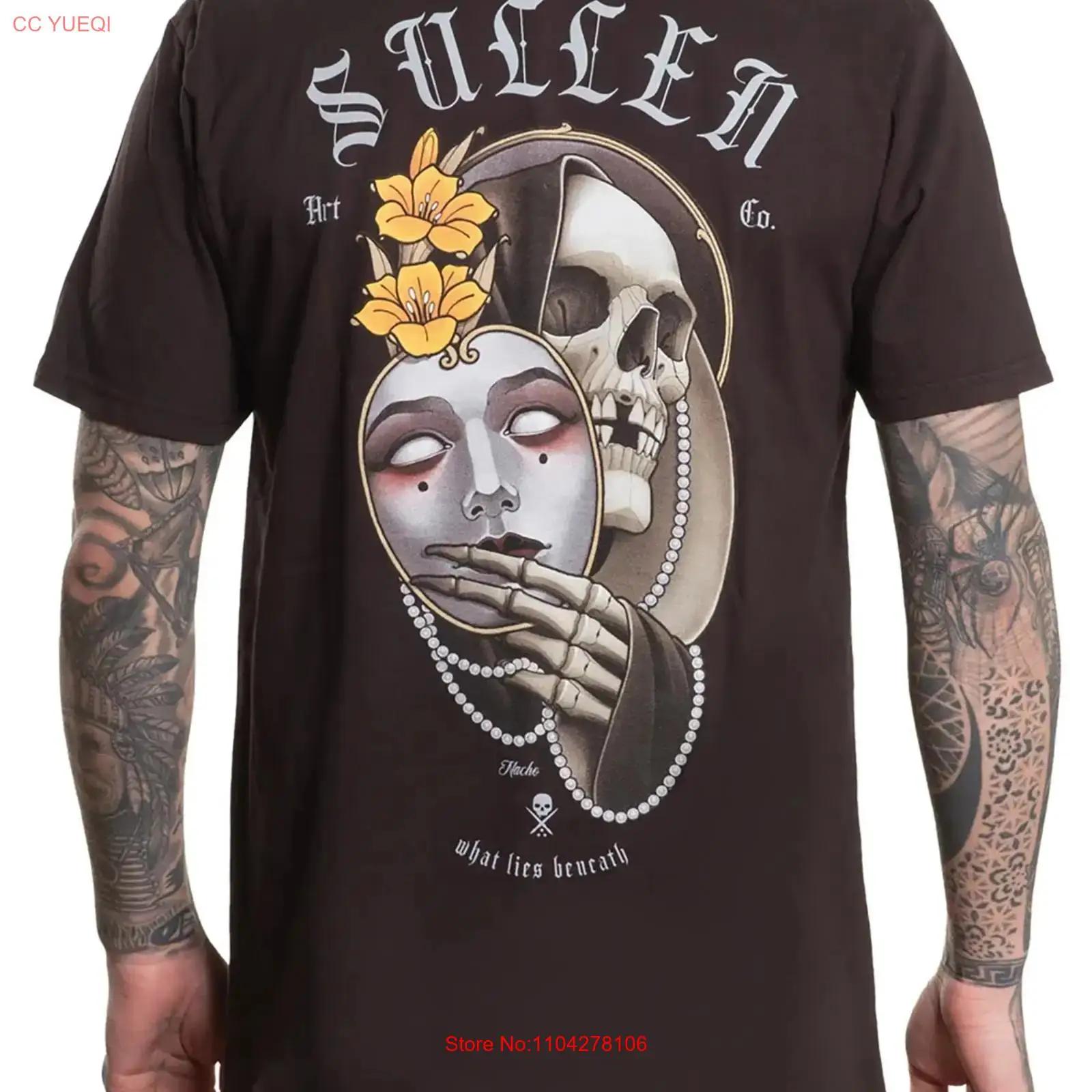 

Sullen Men s Nacho Tattoo Beneath Premium T shirt Skull Mask vintage Washed Versatile Breathable homme Stylish graphic 5XL різнокольоровий