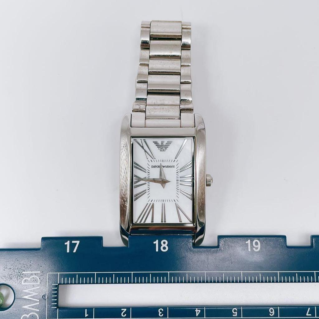 Used New battery/operating EMPORIO ARMANI watch quartz vintage Emporio Armani square quartz analog