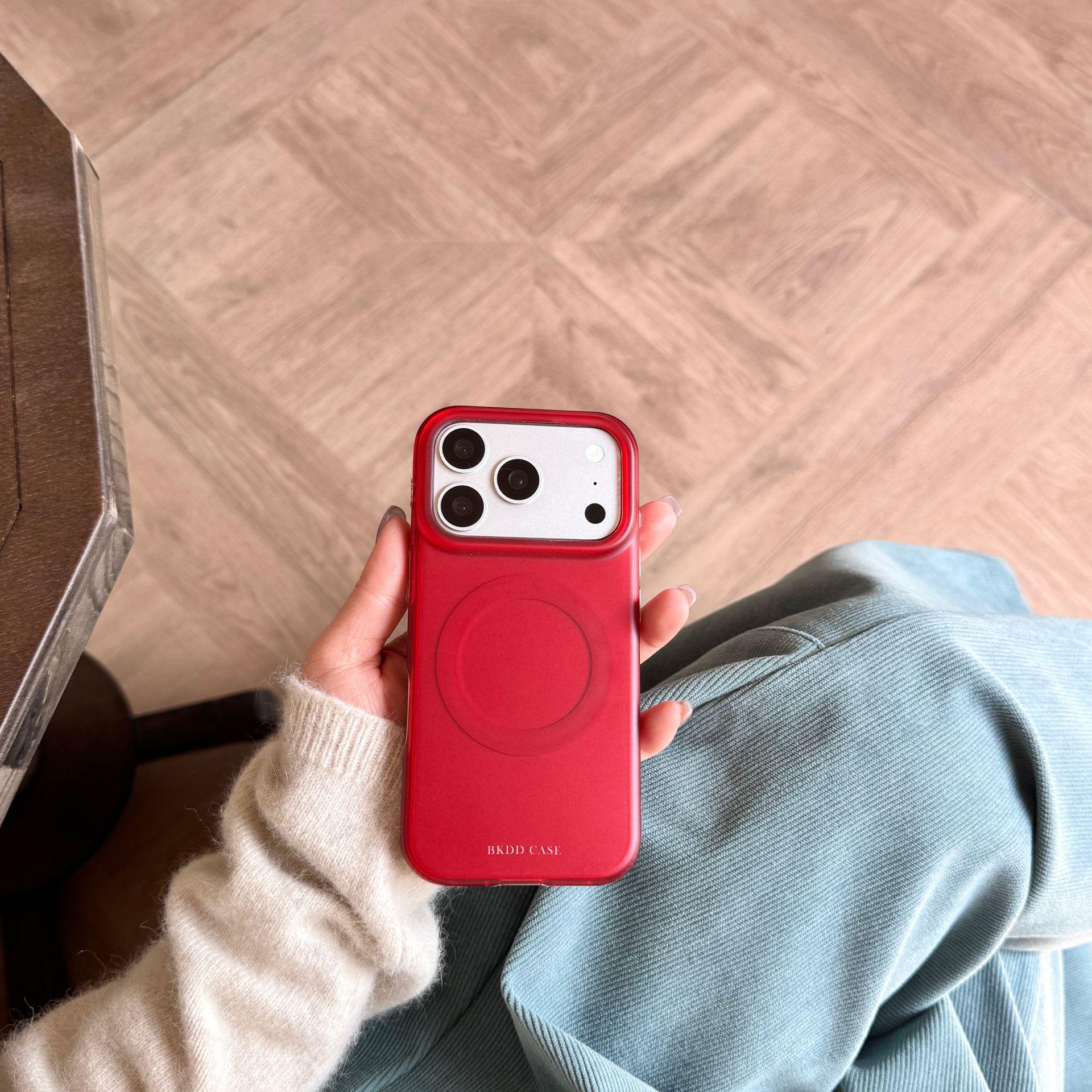 Premium Red Horse Mirror Stand for iPhone 17 Pro Max Case - Electroplated Drop-Proof Apple 16/15 iPhone 15