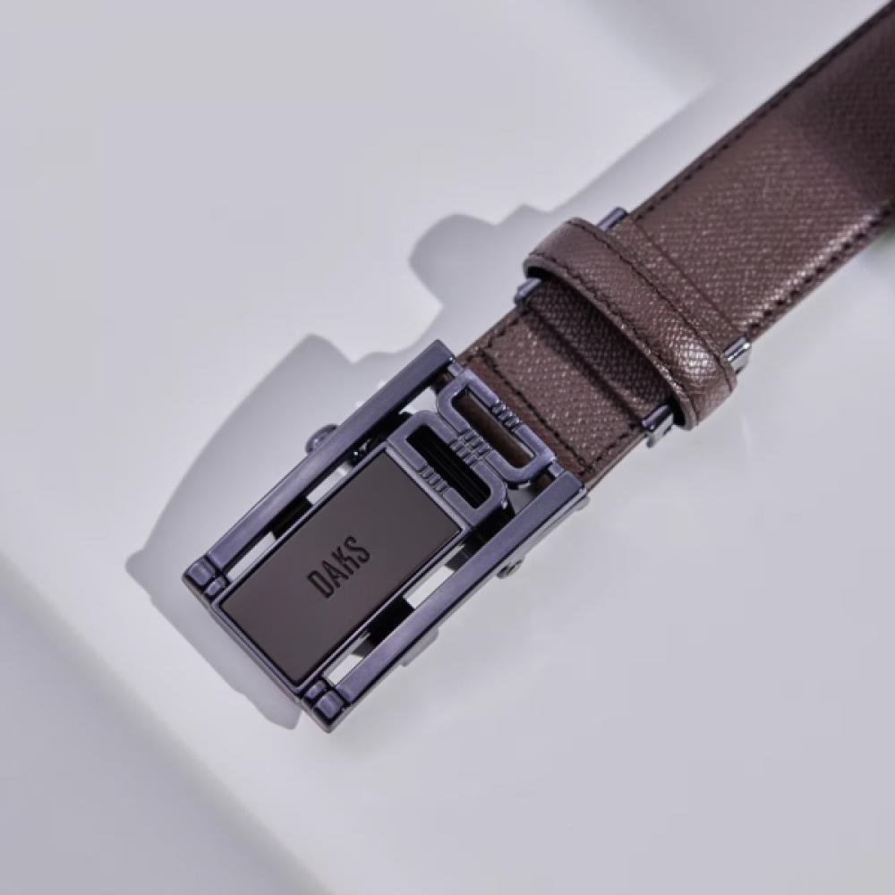 DakS Brown Twill EmboSSed Men S Cowhide Automatic Belt Dbbe6e831w3 Single option