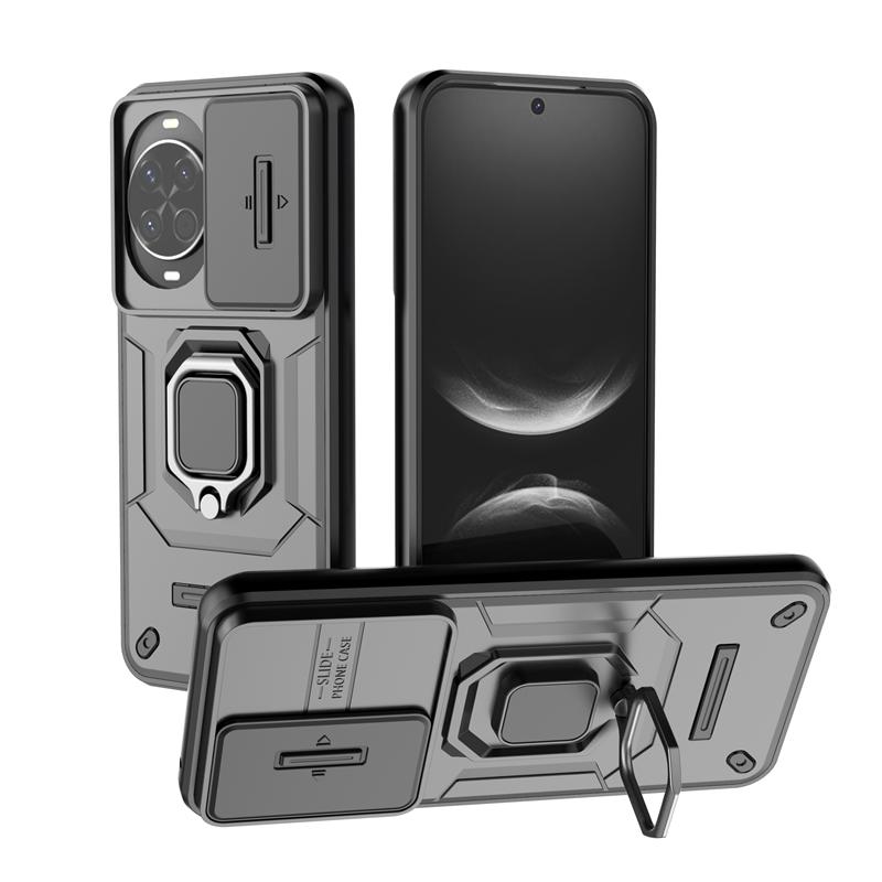 Magnetický držák prstenu Nárazuvzdorné pancéřové pouzdro na telefon Pro Huawei Nova 14 Pro Nova14 Ultra 5G Posuvný kryt pro ochranu fotoaparátu