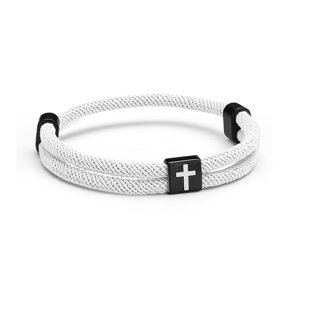 1 Stück/Set Verstellbares Faith Fashion Kreuz Handgewebtes Armband für Männer Frauen Gibt Ihnen Selbstvertrauen Kommunion Ostergeschenk