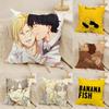 Anime Love Banana Fish Pillow Case Natural Linen Double-Sided Printing Sofa Home Decor Cushion Cover