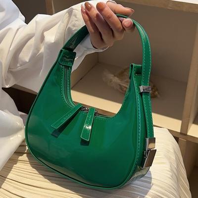 Niche Design Patent Leather Women'S Bag Autumn Tide Versatile Shoulder Bag Underarm Bag Tide
