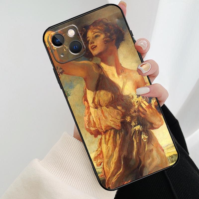 Renaissance Art Painting Phone Case For iPhone 17 Pro Max 15 14 13 11 12 16 Pro Max mini 15 16 Plus 16e 17 Air Cover