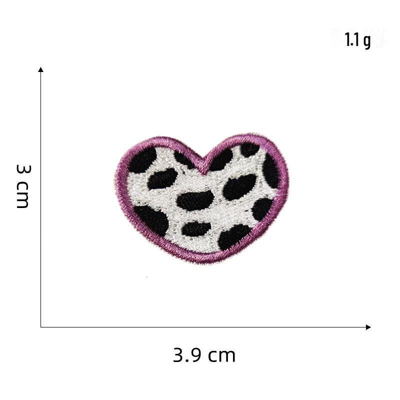 Cartoon Flower Love Self-Adhesive Embroidery Patch for DIY Decoration