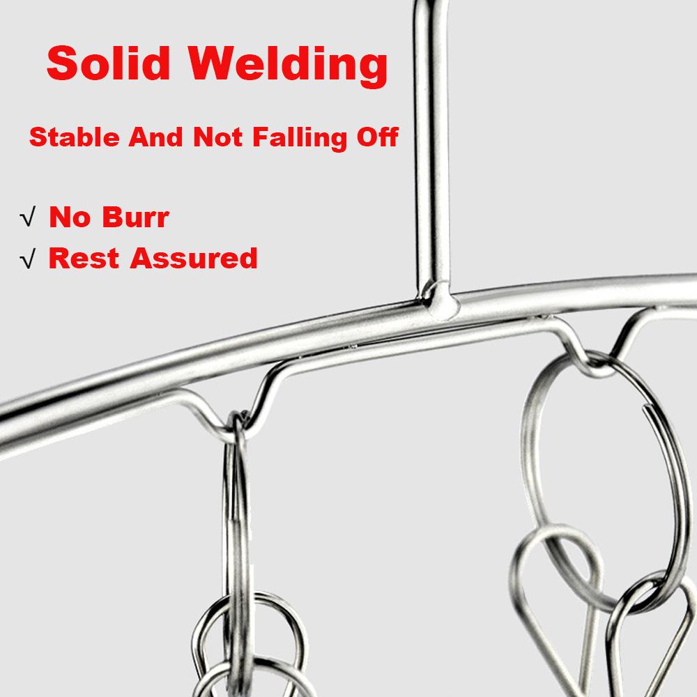 6-20Pegs Stainless Steel Clothes Drying Hanger Windproof Clothing Rack Clips Sock Laundry Airer Hanger Underwear Socks Holder