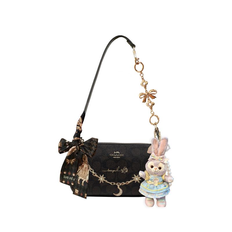 

COACH shoulder bag [Customized Bag] Nolita 19 Retro Classic Old Flower Silver Label Logo Xingyu butterfly yarn basic package (bag + dust bag) срібний