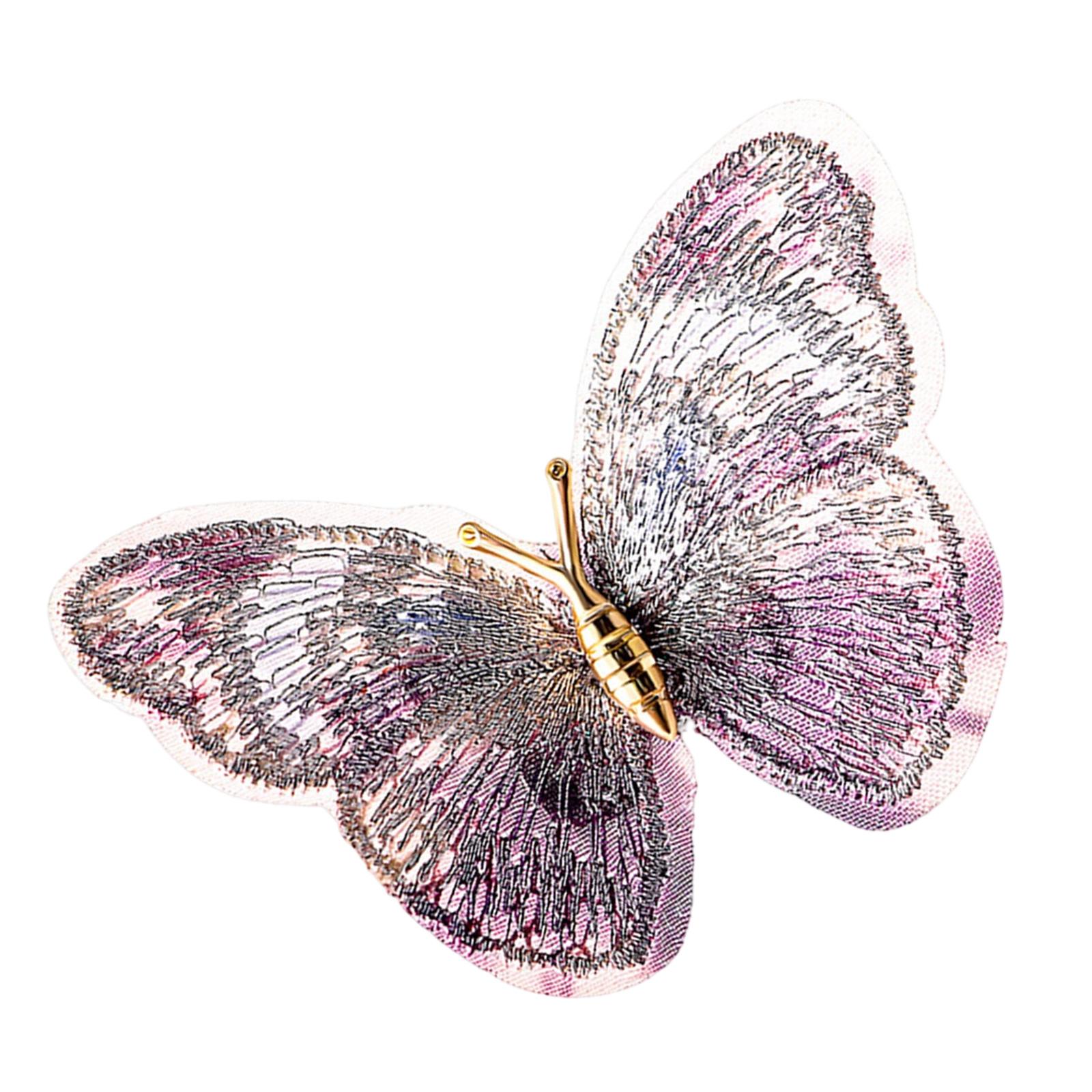 

Ручная работа Сплав Брошь-бабочка Изысканное мастерство Прочные материалы Модный аксессуар для украшения нарядов или сумок фиолетовый