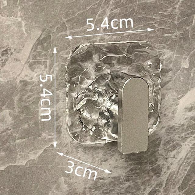 Acrylic Bathroom Crystal Transparent Hook Wall Clothes Hanger Door Handle Towel Key Jewelry Storage Hook Kitchen Accessories