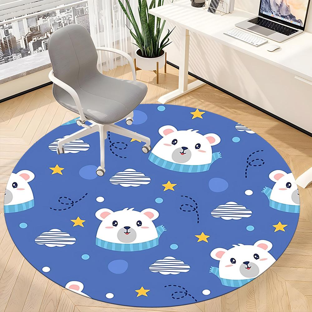 1pc Polar Bears Chair Carpet for Office - Durable, Ideal for Chair Mats, Stylish & Functional Decorative Rug yy260130072