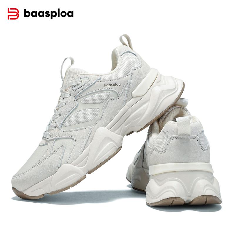 BAASPLOA Dámské ležérní tenisky Módní pohodlná obuv pro chůzi pro ženy Jednobarevná sportovní obuv Protiskluzová Zvýšení výšky