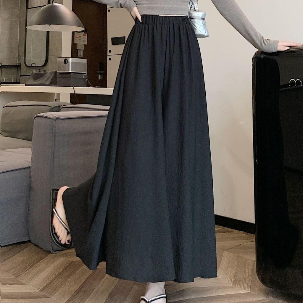 White High-Waisted Wide-Leg Culottes: Women's Slimming Petite Summer Casual 2026 Collection